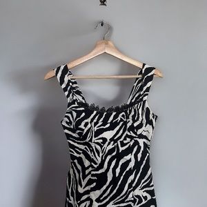 Vintage Zebra Print Selè Dress Y2K